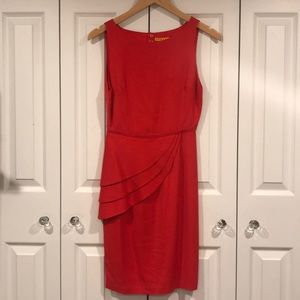 Alice + Olivia coral red dress